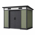 Abri de jardin 180 x 120 x 190 cm en acier vert anthracite ventilé